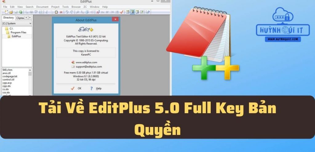 Tải Về EditPlus 5.0 Full Key Bản Quyền - Phần Mềm Hỗ Trợ Edit Code